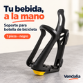 Soporte negro para botella de bicicleta, portada — Vendalia
