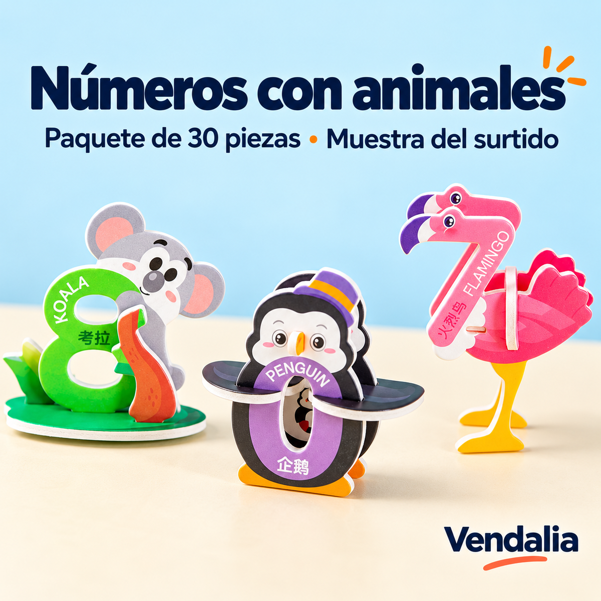 Portada Vendalia de Números con animales