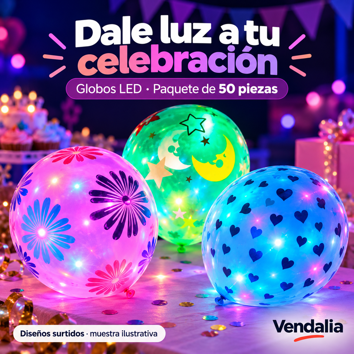 Vendalia — 51023 — presentación del producto — muestra de producto; presentación de venta: paquete de 50 piezas