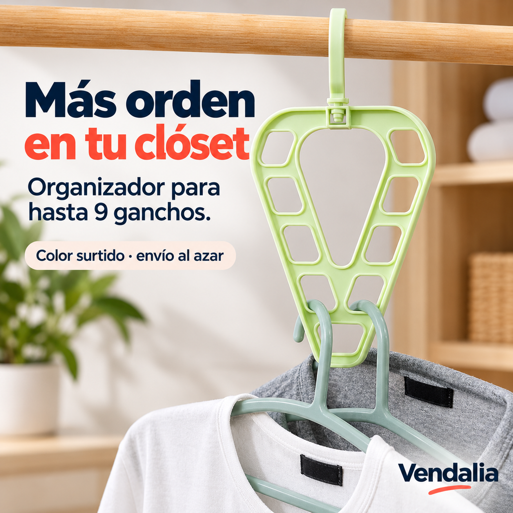 Colgador organizador múltiple en color surtido — portada Vendalia