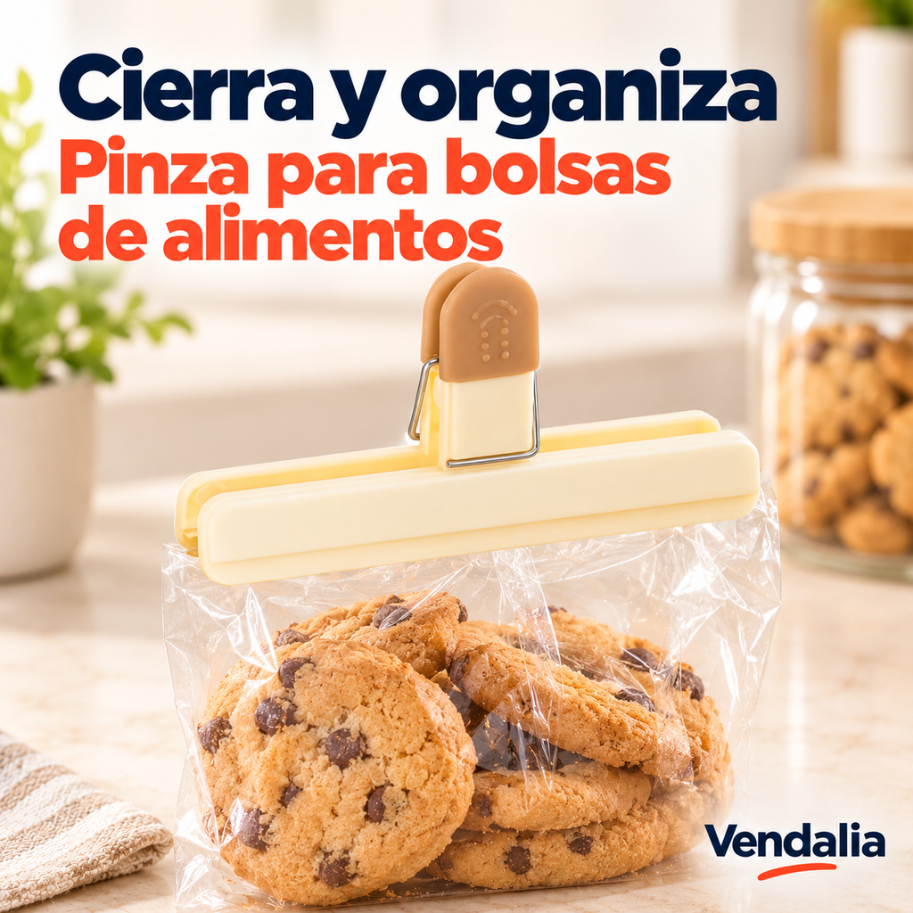 Pinza de Bolsas con Clip Hermético · Portada Vendalia · SKU 51062