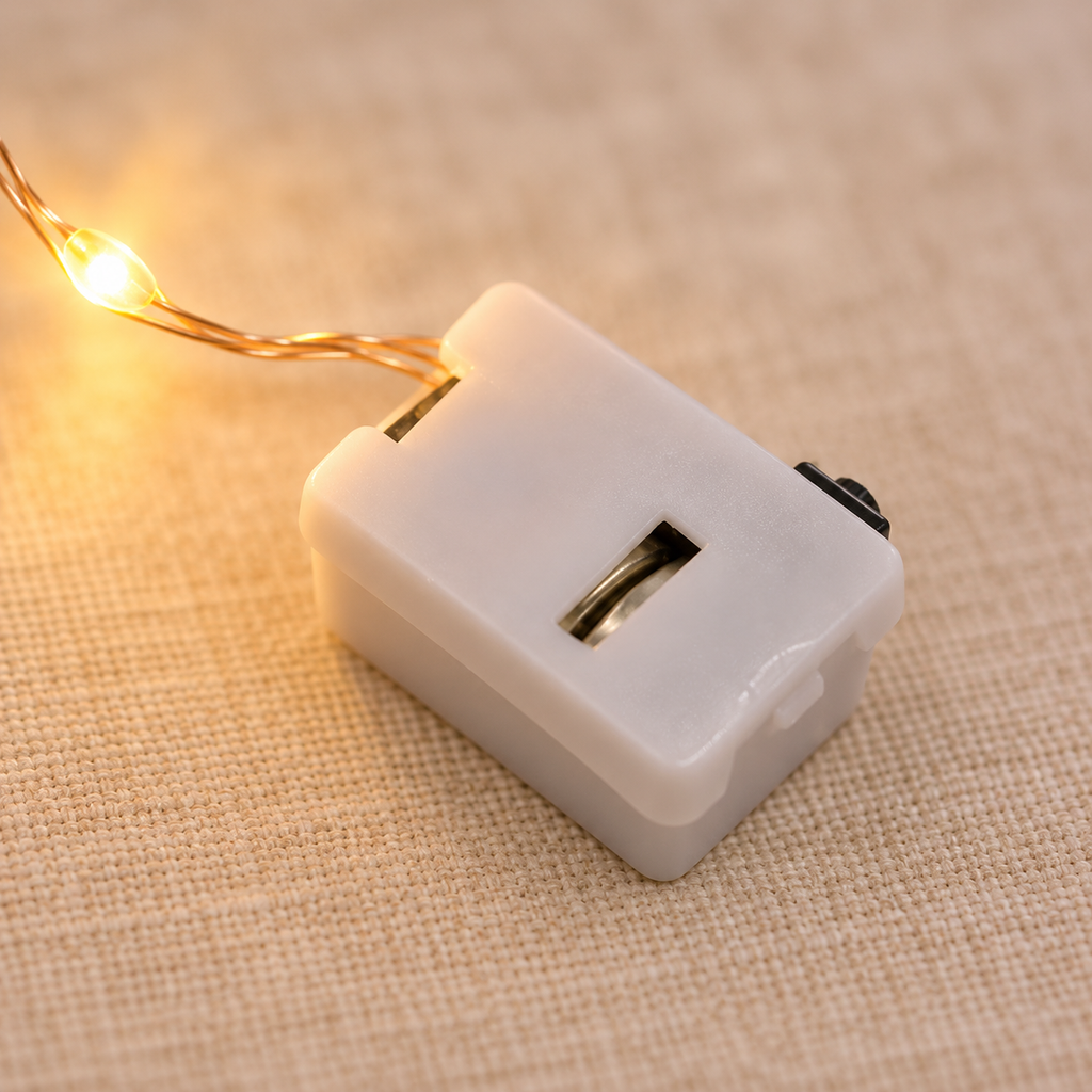 Vista cercana de Serie de Luces con 10 LED