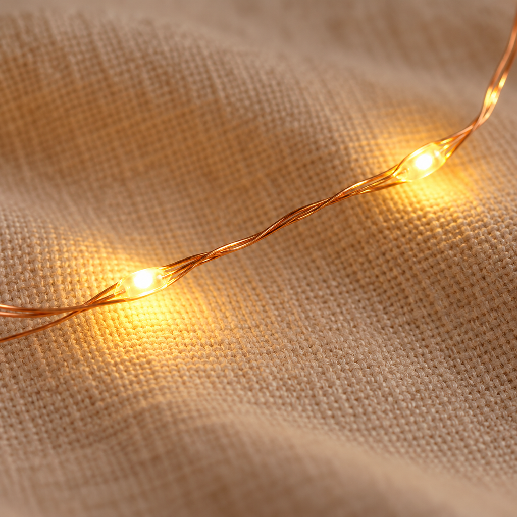 Detalle de Serie de 20 LED cálidos