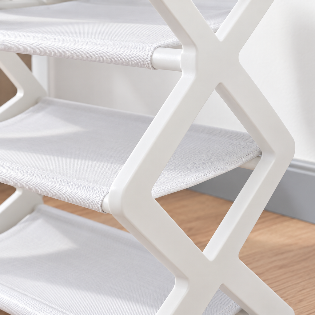 Zapatero de cuatro niveles · Blanco — detalle Vendalia