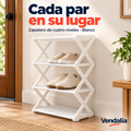 Zapatero de cuatro niveles · Blanco — portada Vendalia