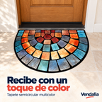 Tapete semicircular con mosaico multicolor — portada Vendalia