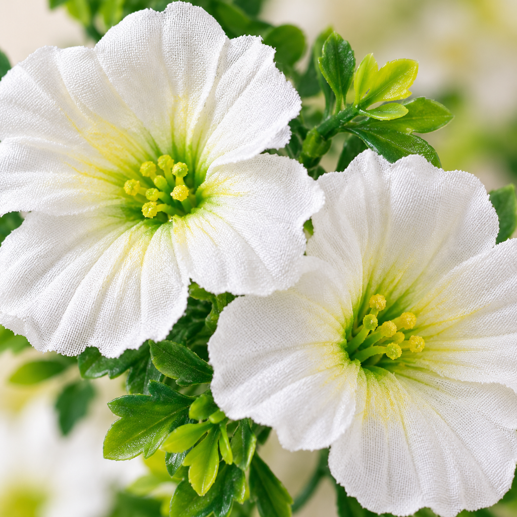 Guirnalda de flores blancas artificiales de 75 cm — detalle