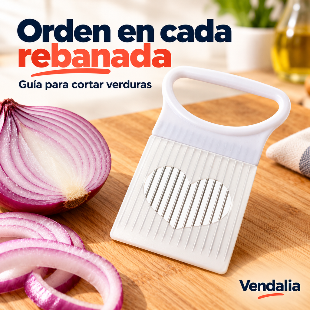 Guía para cortar verduras con mango blanco — Vendalia