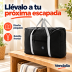 Bolso de viaje plegable negro — portada Vendalia — SKU 52608