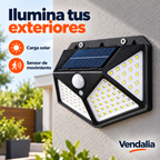 Lámpara solar negra con sensor de movimiento — Vendalia