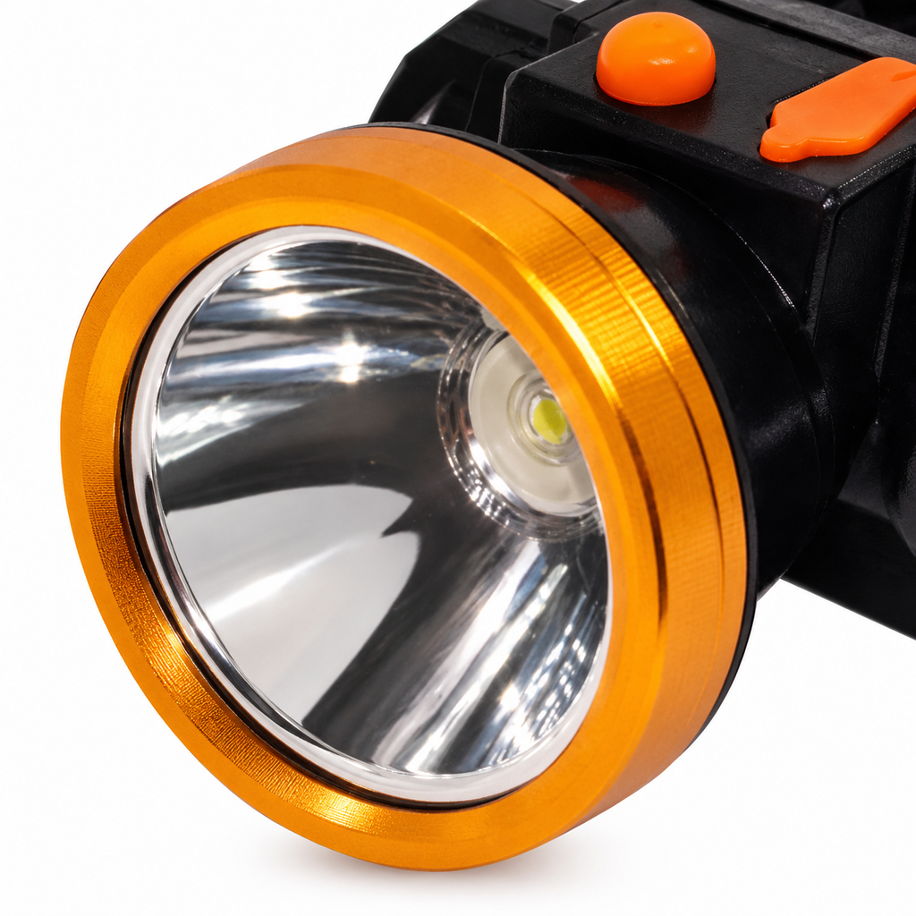 Detalle de Lámpara frontal LED con banda ajustable