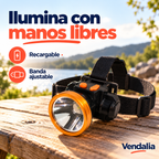 Portada Vendalia de Lámpara frontal LED con banda ajustable