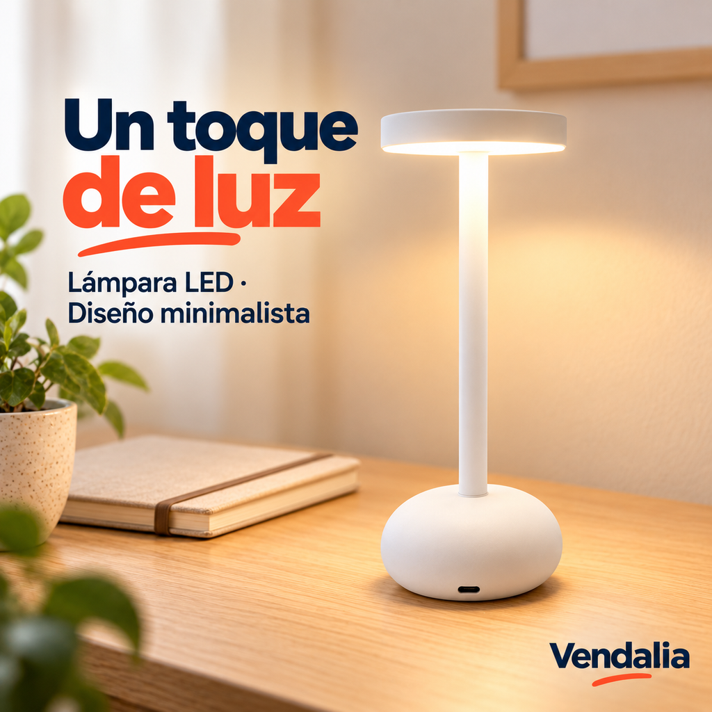 Portada Vendalia de Lámpara de Mesa LED Minimalista para Escritorio