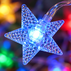 Detalle de Serie de Luces LED Decorativas con Estrellas