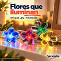 Portada Vendalia de Serie de luces LED con flores multicolor