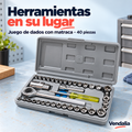 Herramientas en su lugar — Vendalia. Juego de dados con matraca · 40 piezas