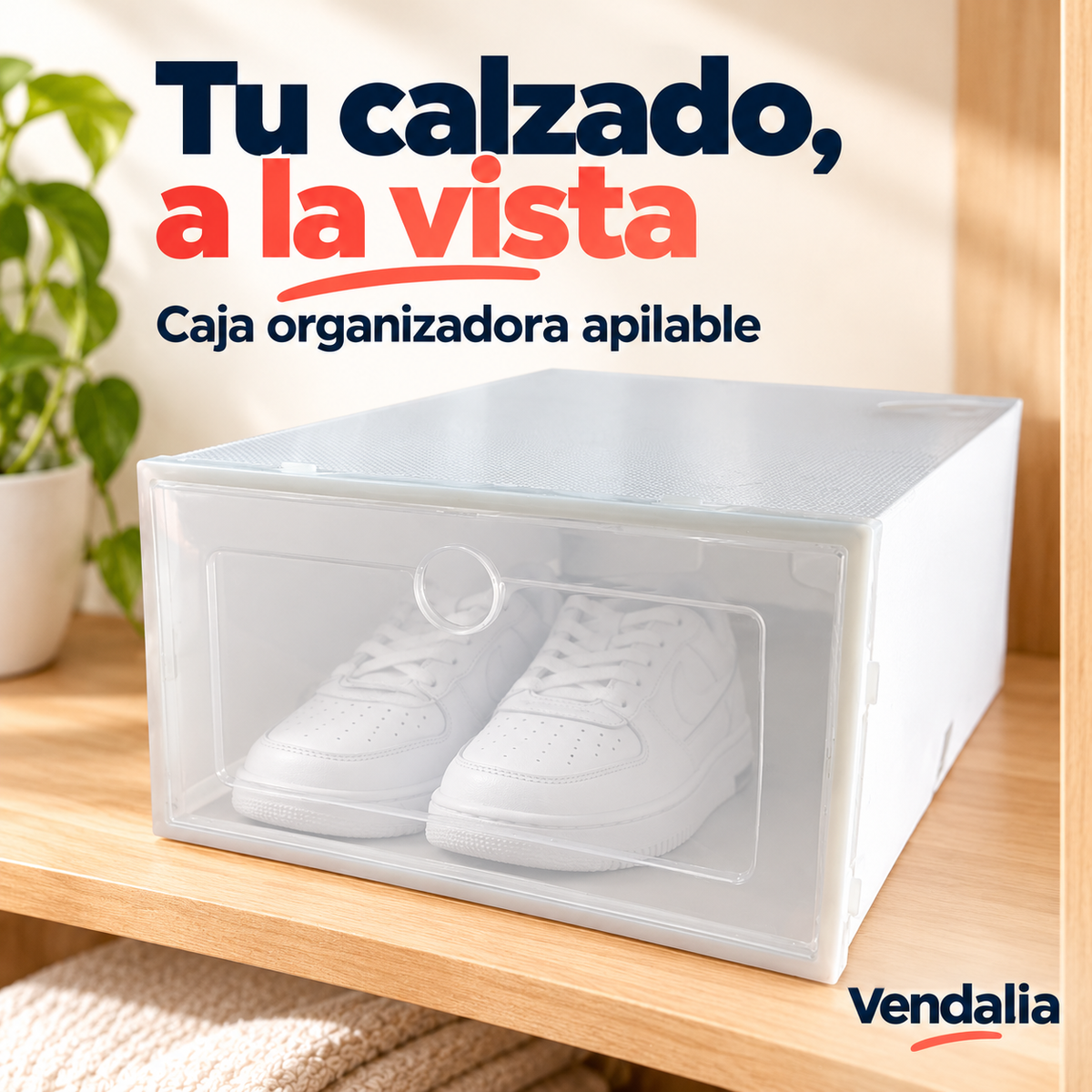 Caja Organizadora para Zapatos Apilable · Portada Vendalia · SKU 52719