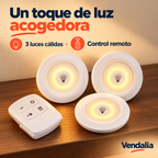 Portada Vendalia de Set de 3 luces LED cálidas con control