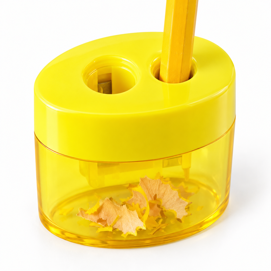 Vendalia — 52776 — detalle del sacapuntas amarillo; lápiz no incluido; paquete de 12 piezas