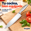 Cuchillo de chef plateado de acero inoxidable — Vendalia