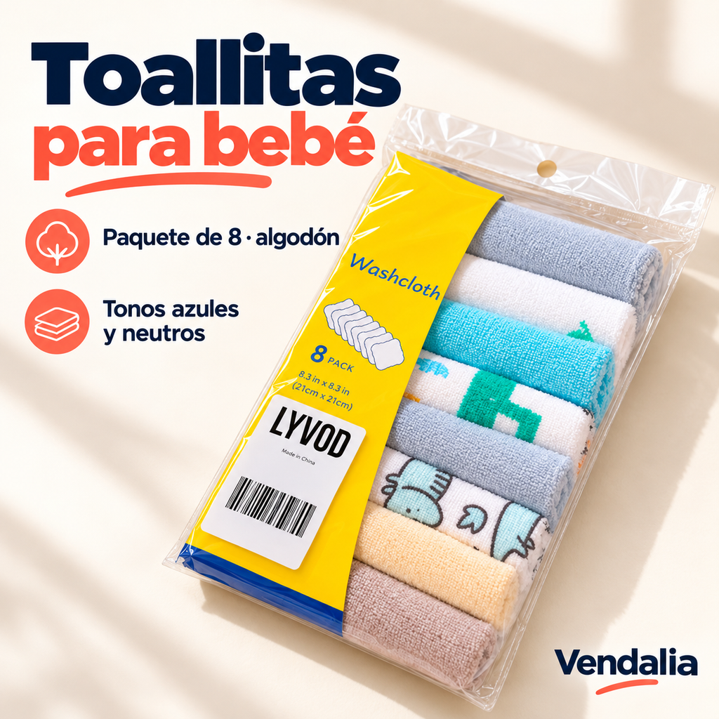 Toallitas para bebé · presentación Vendalia · SKU 52811