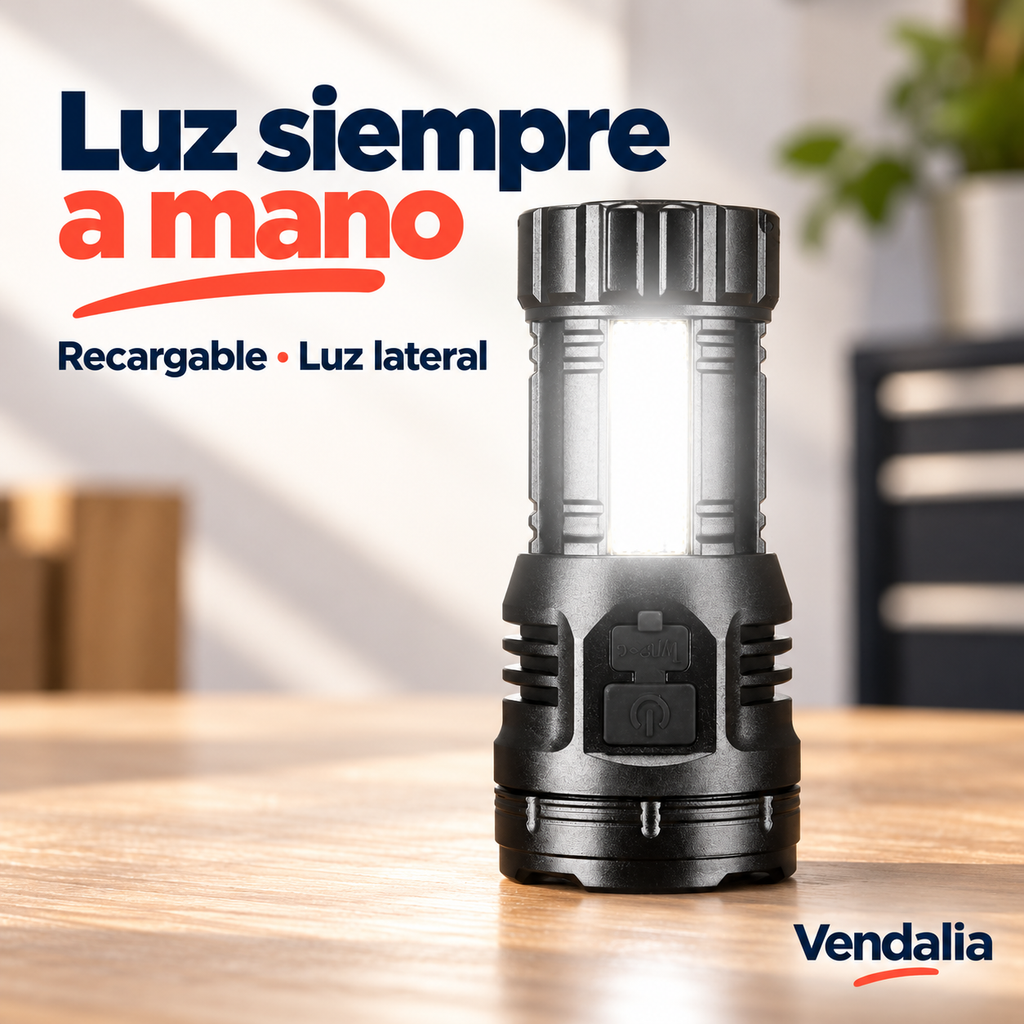 Portada Vendalia de Mini linterna con luz lateral