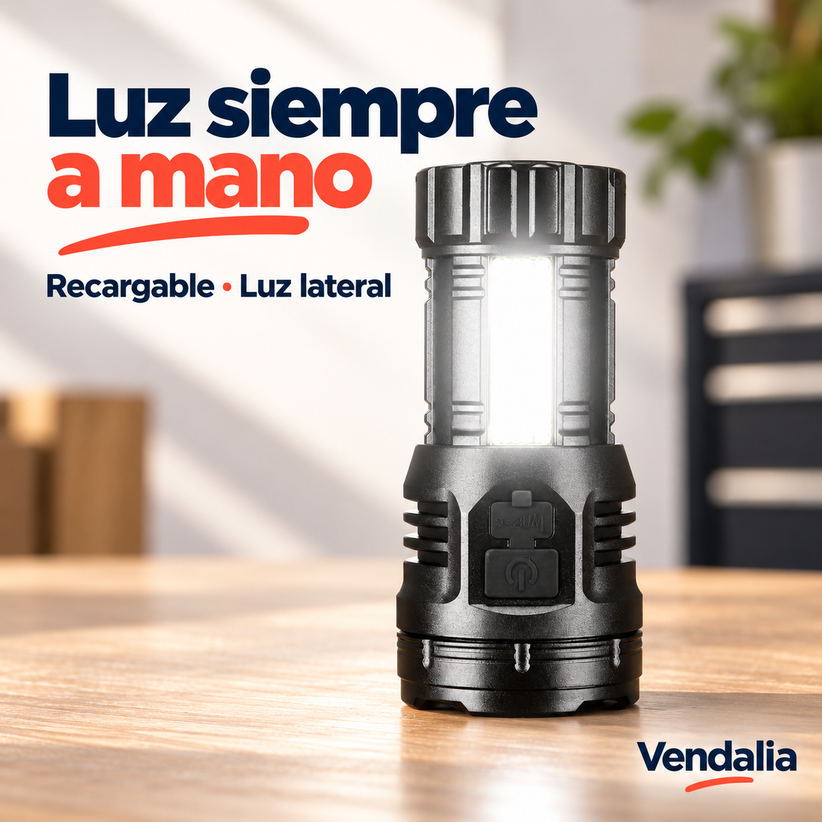 Portada Vendalia de Mini linterna con luz lateral