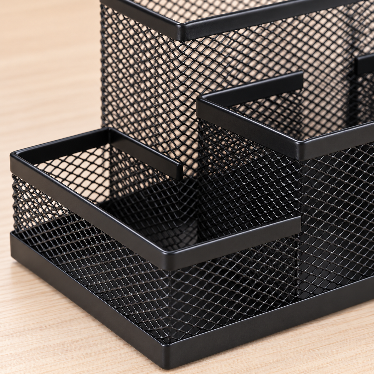 Vendalia — 52844 — detalle de malla y bordes del organizador negro