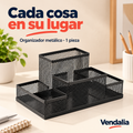 Vendalia — 52844 — organizador metálico negro vacío, vendido por pieza