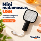 Mini matamoscas USB · presentación Vendalia · SKU 52850