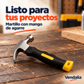 Martillo con mango de agarre — portada Vendalia. Modelo amarillo de muestra; color al azar según disponibilidad.