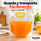 Bolsa de almacenamiento con tapa de rosca y asa — Vendalia