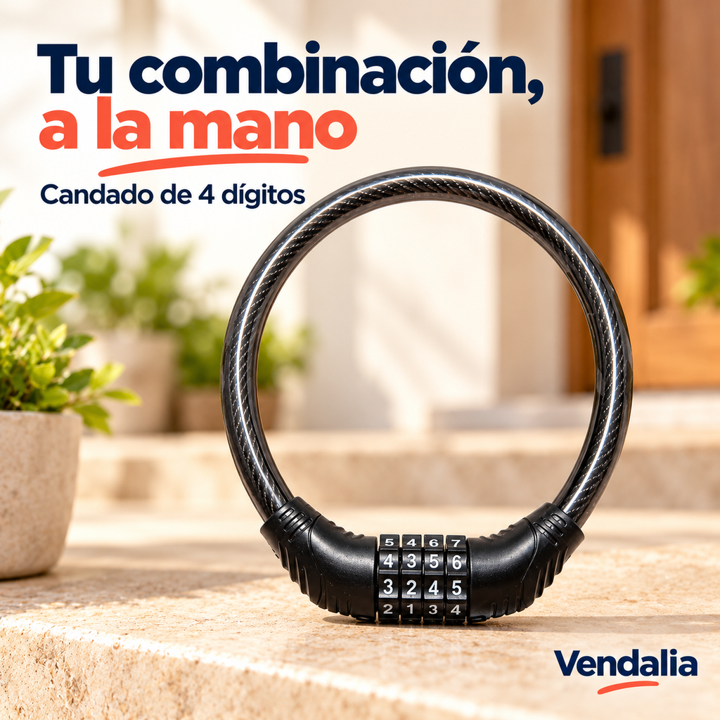 Candado de combinación portátil de cuatro dígitos — Vendalia