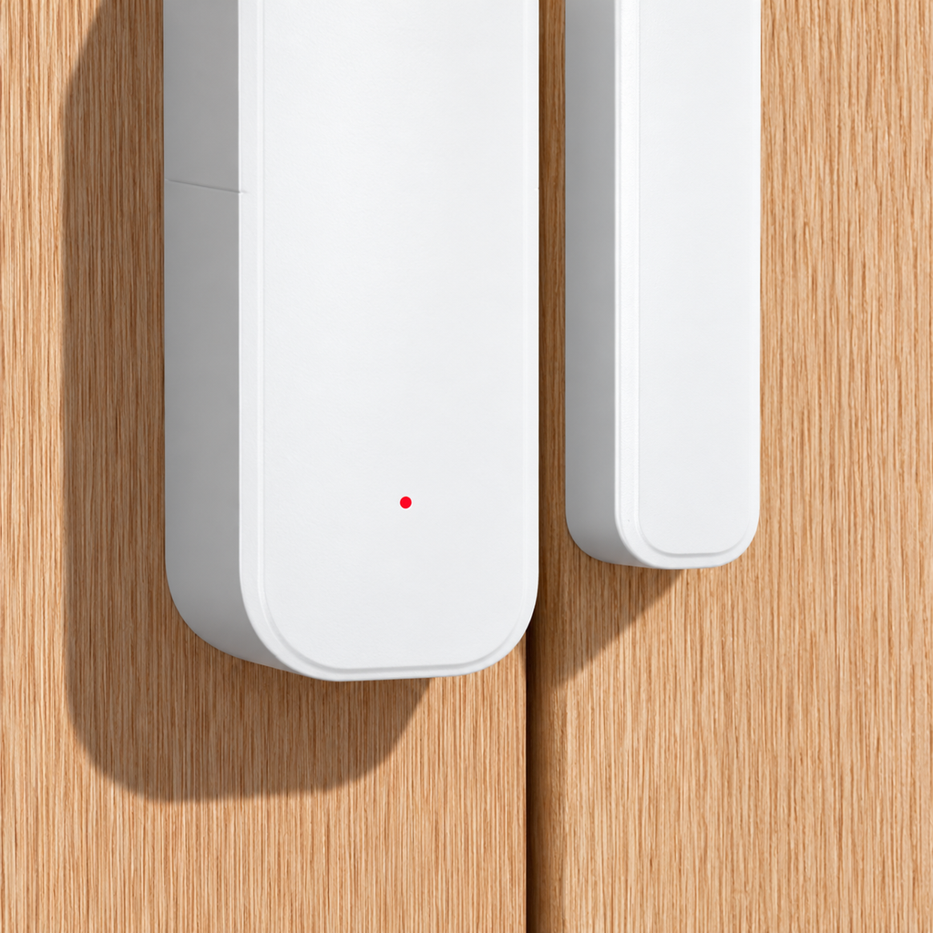Detalle de carcasa del sensor blanco