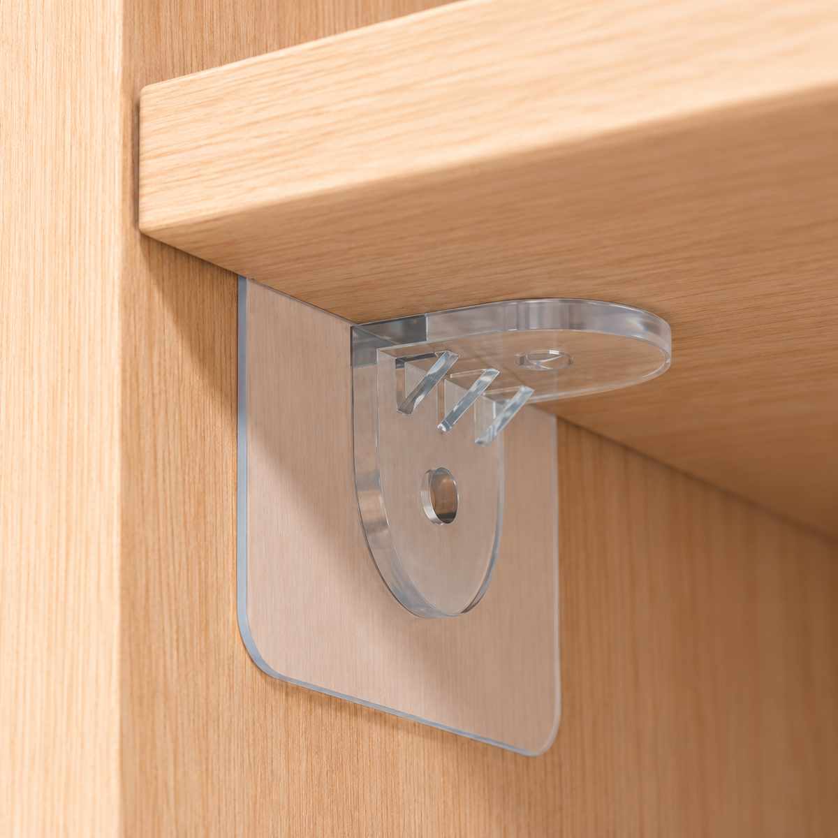 Soportes discretos para repisas — detalle. Paquete de 4 piezas