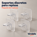 Soportes discretos para repisas — Vendalia. Paquete de 4 piezas