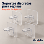 Soportes discretos para repisas — Vendalia. Paquete de 4 piezas