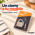 Candado metálico rectangular de 40 mm con llaves — Vendalia