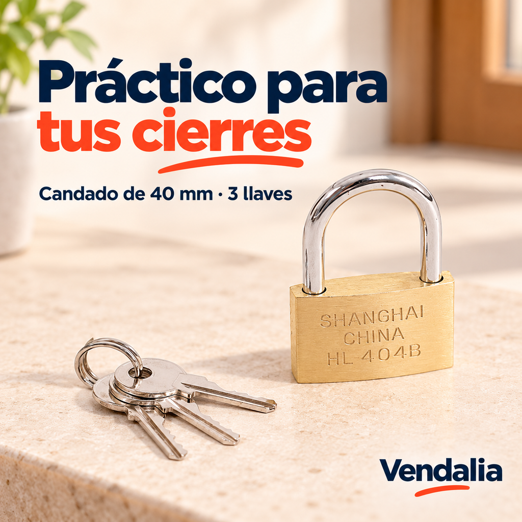 Candado de 40 mm con tres llaves — Vendalia