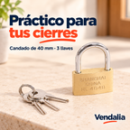 Candado de 40 mm con tres llaves — Vendalia