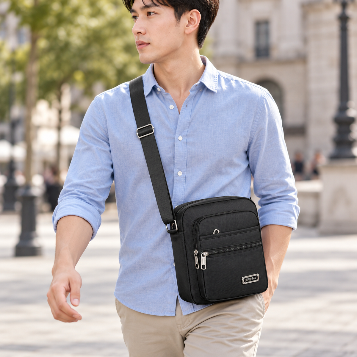 Bolso bandolera negro — vista de uso — SKU 53177