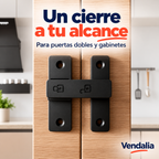 Seguro negro para puertas dobles — Vendalia