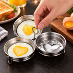 Moldes para huevos en uso con soporte de agarre