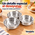 Juego de tres moldes para huevos con soporte — Vendalia