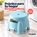 Banco plástico multiusos; color enviado al azar — portada Vendalia