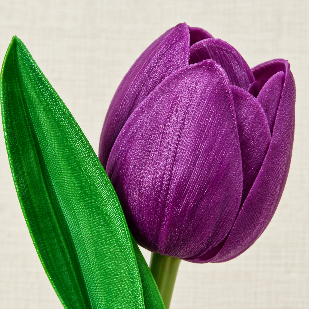 Tulipán artificial morado — detalle del producto