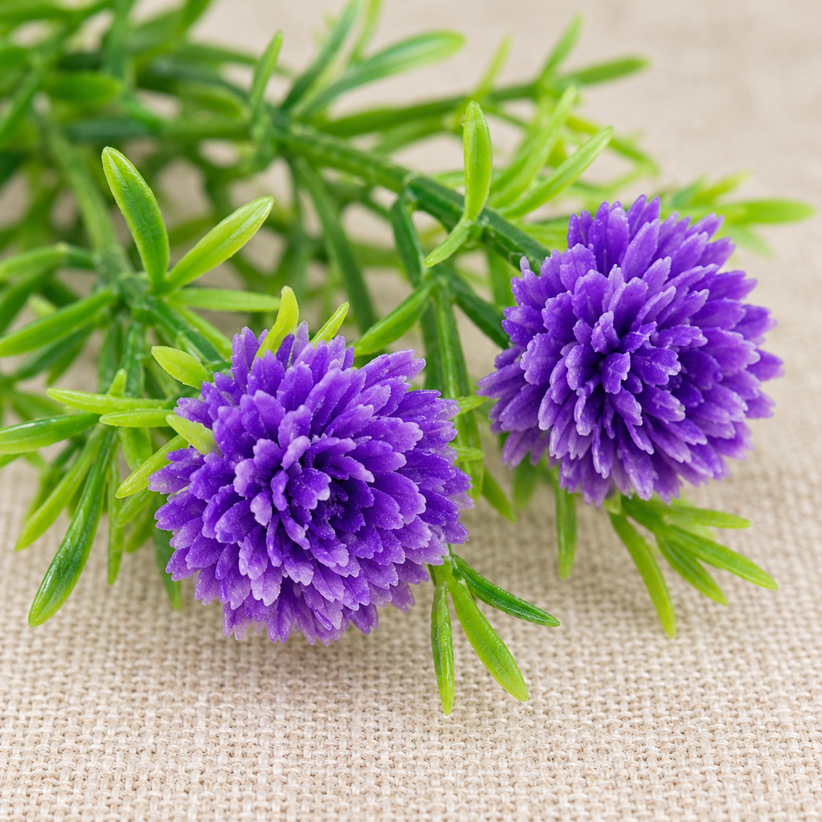 Ramillete de Flores Artificiales Silvestres Moradas · Paquete de 20 piezas · Detalle · SKU 53215