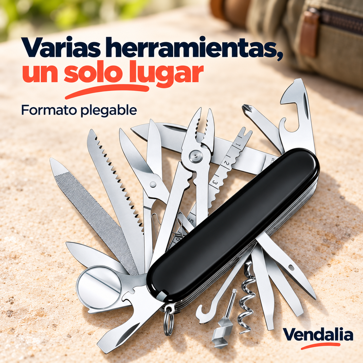 Navaja multiherramienta desplegada — Vendalia