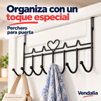 Perchero negro de corazón — portada Vendalia