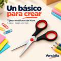Tijeras multiusos de14cm negroconrojo, portada — Vendalia